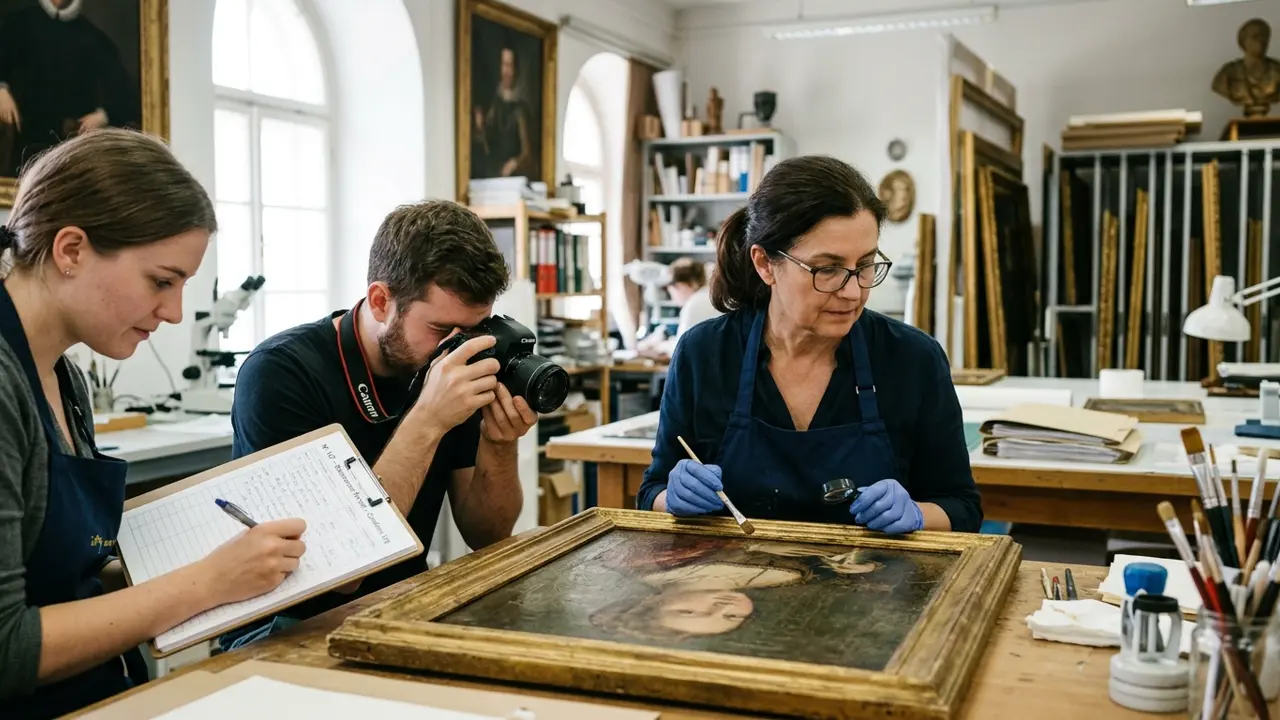 Travail d'inventaire et de conservation documentaire de la peinture